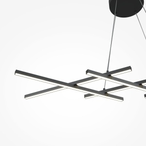 Lustra LED suspendata design geometric Halo negru 145848 universul-luminii.ro
