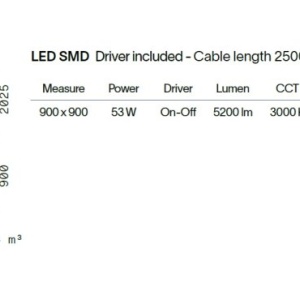 Lustra LED suspendata design geometric ORACLE SLIM SP D090 SQUARE 3000K ON-OFF OT - Img 4