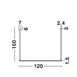 Lustra LED suspendata design liniar ELETTRA auriu, L-120cm - Img 3