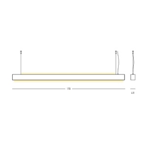 Lustra LED suspendata design liniar Wiley 54+40W - Img 5