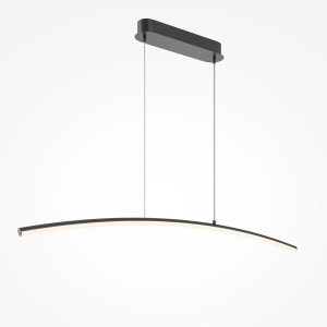 Lustra LED suspendata design minimalist Curve negru - Img 2