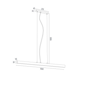 Lustra LED suspendata design minimalist VERMONT neagra 104598 universul-luminii.ro