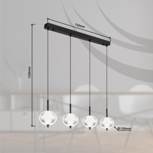 Lustra LED suspendata design modern AIDA 4L - Img 8