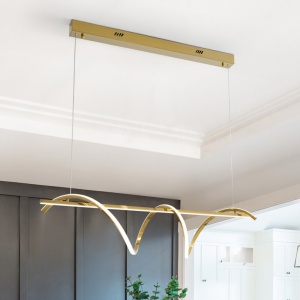 Lustra LED suspendata design modern Asure auriu 153428 universul-luminii.ro