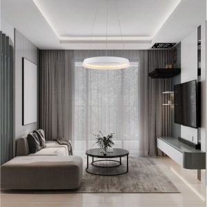 Lustra LED suspendata design modern circular ORMI alba D-45cm - Img 2