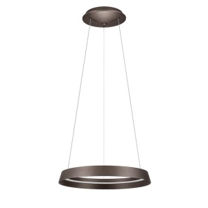 Lustra LED suspendata design modern circular ORMI coffee D-45cm - Img 1