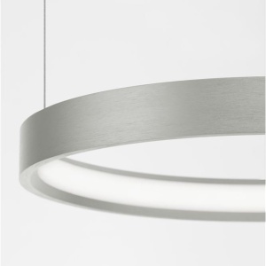 Lustra LED suspendata design modern circular PERRINE D-40cm argintie - Img 5