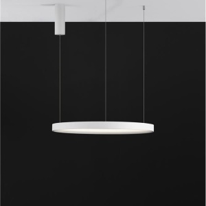 Lustra LED suspendata design modern circular PERRINE D-60cm alba 183538 universul-luminii.ro