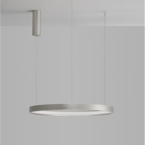 Lustra LED suspendata design modern circular PERRINE D-60cm argintie - Img 5