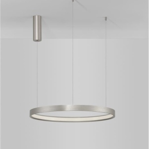Lustra LED suspendata design modern circular PERRINE D-60cm argintie - Img 4