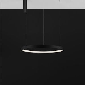 Lustra LED suspendata design modern circular PERRINE D-60cm neagra 175738 universul-luminii.ro