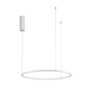Lustra LED suspendata design modern circular TARQUIN D-60cm alba