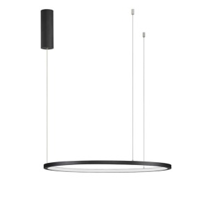 Lustra LED suspendata design modern circular TARQUIN D-60cm negru 108978 universul-luminii.ro