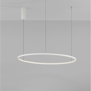 Lustra LED suspendata design modern circular TARQUIN D-80cm alba 109018 universul-luminii.ro