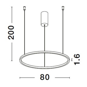 Lustra LED suspendata design modern circular TARQUIN D-80cm argintie - Img 10