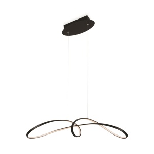 Lustra LED suspendata, design modern Curve negru - Img 3