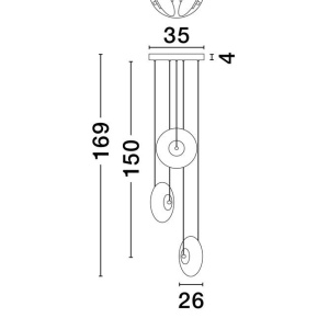 Lustra LED suspendata design modern decorativ SKIA 3L - Img 7
