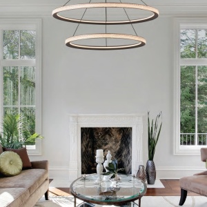 Lustra LED suspendata design modern DIEGO 60+40 3000K DIMM BK 120588 universul-luminii.ro
