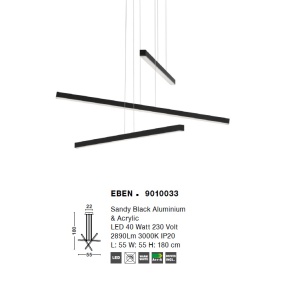Lustra LED suspendata design modern EBEN NVL-9010033 75668 universul-luminii.ro