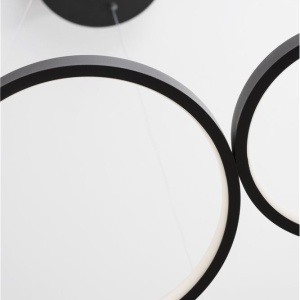 Lustra LED suspendata design modern MAGNUS R3 neagra - Img 9