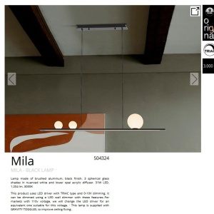 Lustra LED suspendata design modern Mila negru 184728 universul-luminii.ro