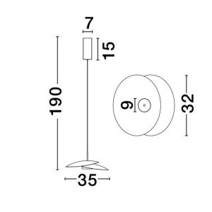 Lustra LED suspendata design modern OLEA, 35cm 158418 universul-luminii.ro
