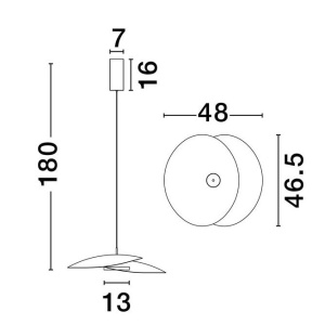 Lustra LED suspendata design modern OLEA, 48cm 158428 universul-luminii.ro