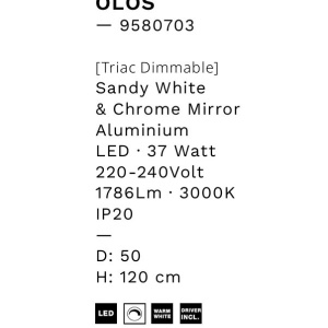 Lustra LED suspendata design modern OLOS, 50cm 158378 universul-luminii.ro