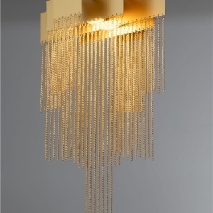 Lustra LED suspendata design modern REVIA aurie - Img 6