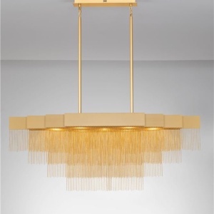 Lustra LED suspendata design modern REVIA aurie - Img 4
