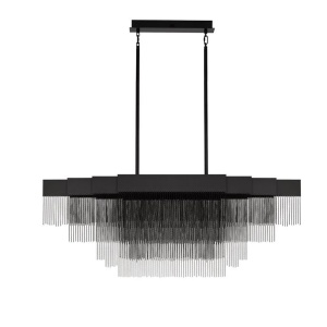 Lustra LED suspendata design modern REVIA negru