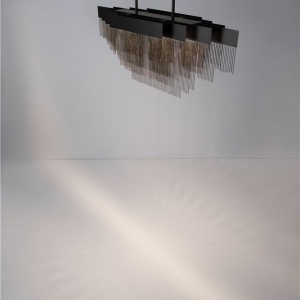Lustra LED suspendata design modern REVIA negru - Img 6