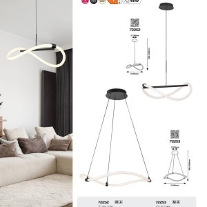 Lustra LED suspendata design modern Serena - Img 8
