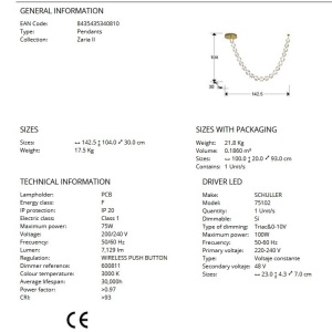 Lustra LED suspendata design modern Zaria II - Img 7