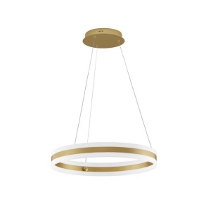 Lustra LED suspendata, dimabila, design modern Agos auriu 60cm