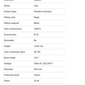 Lustra LED suspendata din otel si sticla Cilia 20W 3000K - Img 7
