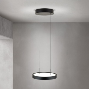 Lustra LED suspendata iluminat sus si jos TEIDE negru - Img 2