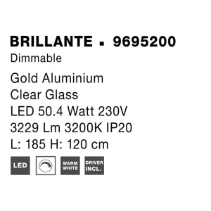 Lustra LED suspendata moderna design elegant BRILLANTE 203768 universul-luminii.ro
