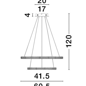 Lustra LED suspendata moderna design elegant GINEVRA 54W - Img 12