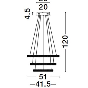 Lustra LED suspendata moderna design elegant GINEVRA 69W 205288 universul-luminii.ro