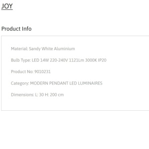 Lustra LED suspendata moderna design minimalist JOY 2L - Img 3