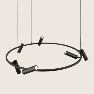 Lustra LED suspendata moderna Senta negru - Img 3