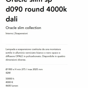 Lustra LED suspendata Oracle slim sp d090 round 4000k dali negru 165898 universul-luminii.ro