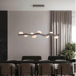 Lustra LED suspendata otel gri periat SEVERO