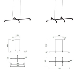 Lustra LED suspendata stil minimalist AFRICA 4L - Img 2