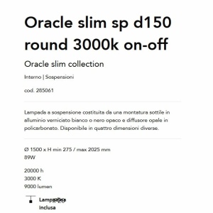 Lustra LED XXL design modern Oracle slim sp d150 round 3000k on-off alb 225128 universul-luminii.ro