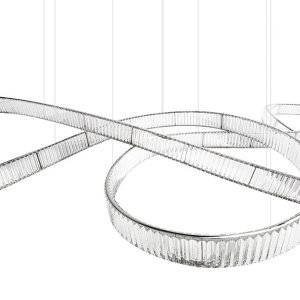 Lustra LED XXL moderna design deosebit CHARMES 380 crom 137568 universul-luminii.ro