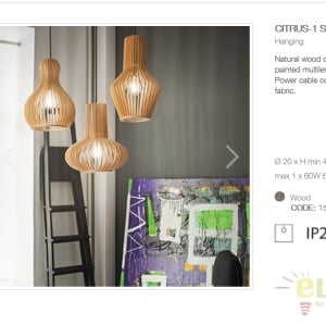 Lustra lemn design natural CITRUS-1 SP1 159843 61148 universul-luminii.ro