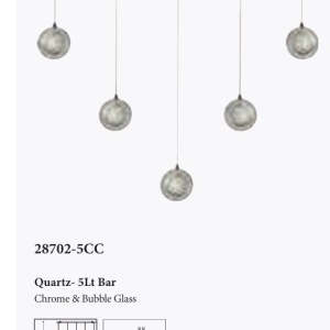 Lustra liniara cu 5 pendule LED Quartz 624628 universul-luminii.ro