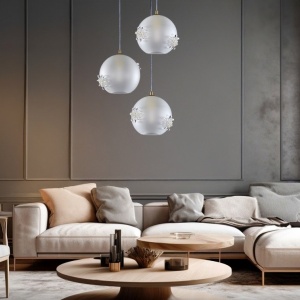 Lustra LUX decorativ fulgi de zapada din cristal SNOWFLAKE 02A-SB 623008 universul-luminii.ro